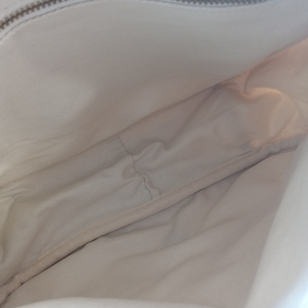 SOLD!Brandy Melville cow leather canvas brown cream shoulder messenger handbag - Picture 4 of 16
